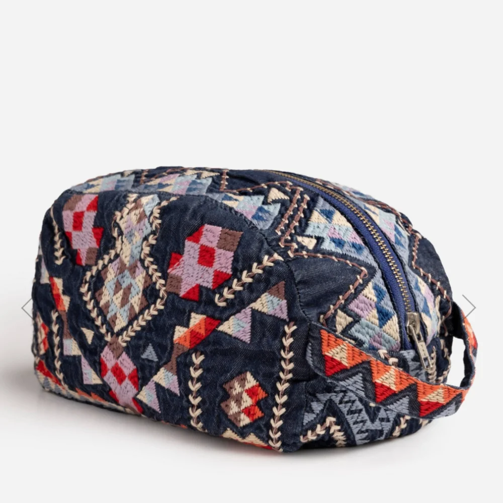 NWT Johnny Was Embroidered Makeup Bag